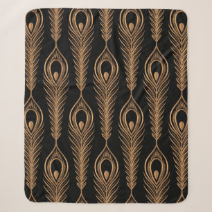 Peacock feathers luxuriöses Muster nahtlos. Orient Sherpadecke