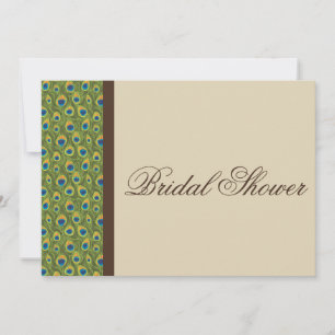 Peacock Feathers Modern Bridal Dusche Einladung
