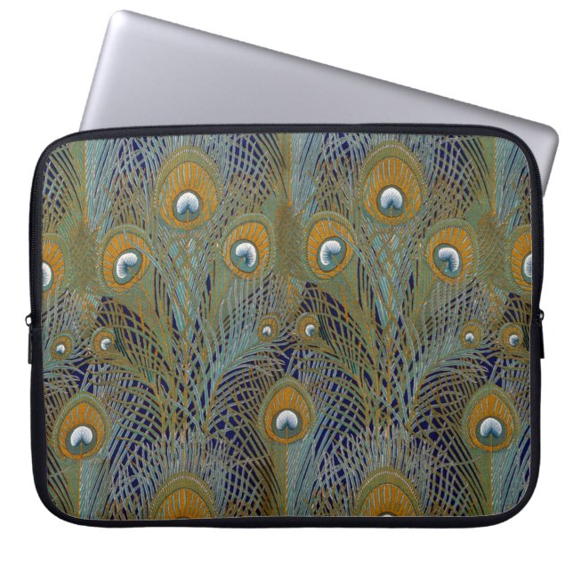 Peacock Feathers Morris Viktorianische Designs Laptopschutzhülle (Vorderseite)