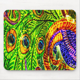 Peacock Feathers Mousepad