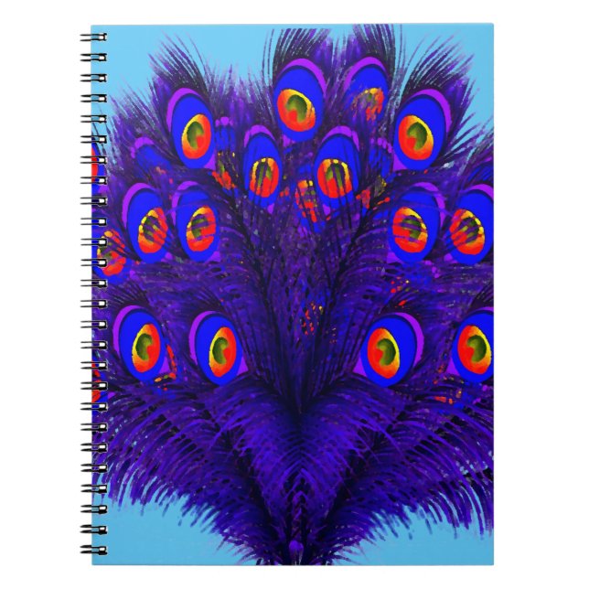 Peacock Feathers Notizblock (Vorderseite)