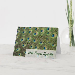 Peacock Feathers Pattern-Beileid Karte