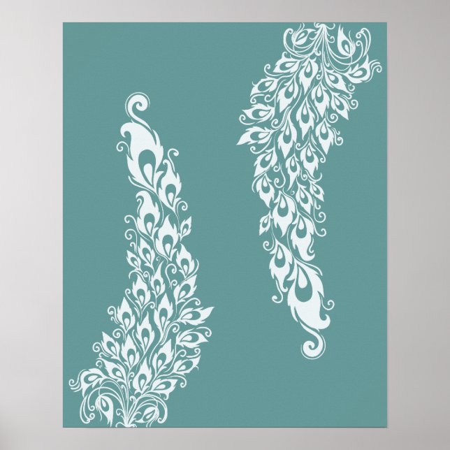 Peacock Feathers Poster (Vorne)