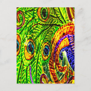 Peacock Feathers Postkarte
