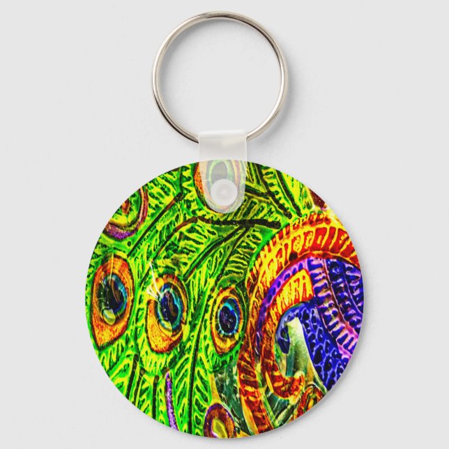Peacock Feathers Schlüsselanhänger (Vorderseite)