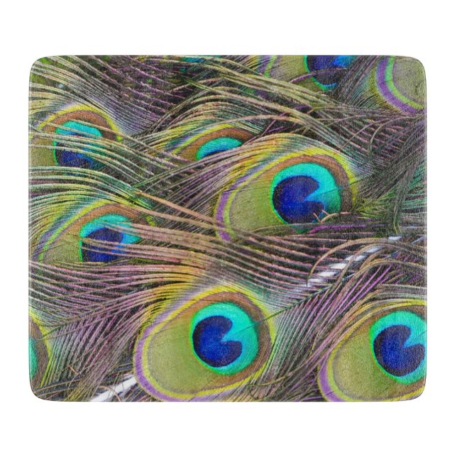 Peacock Feathers Schneidebrett (Vorderseite)