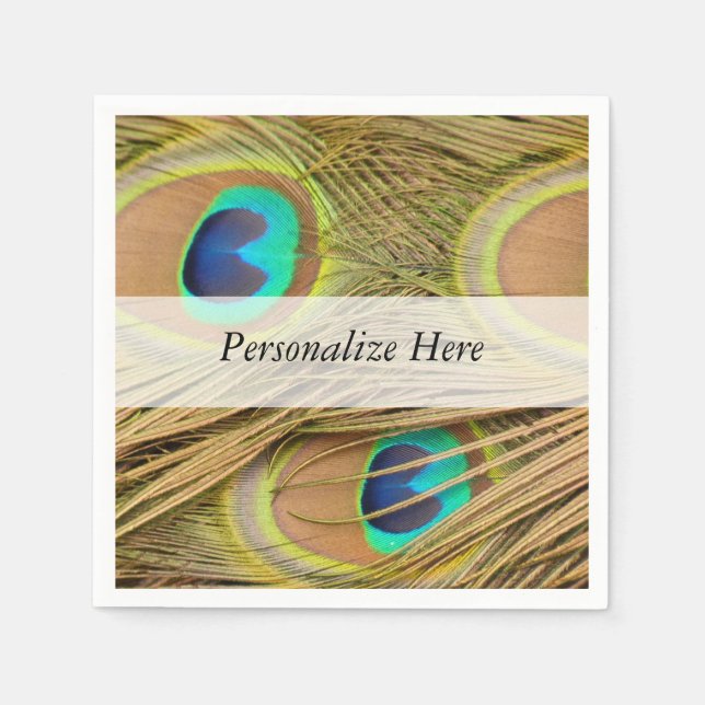 Peacock Feathers Serviette (Vorderseite)