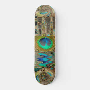 Peacock Feathers Skate Board Skateboard