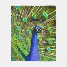 Peacock Feathers Soft Fleecedecke