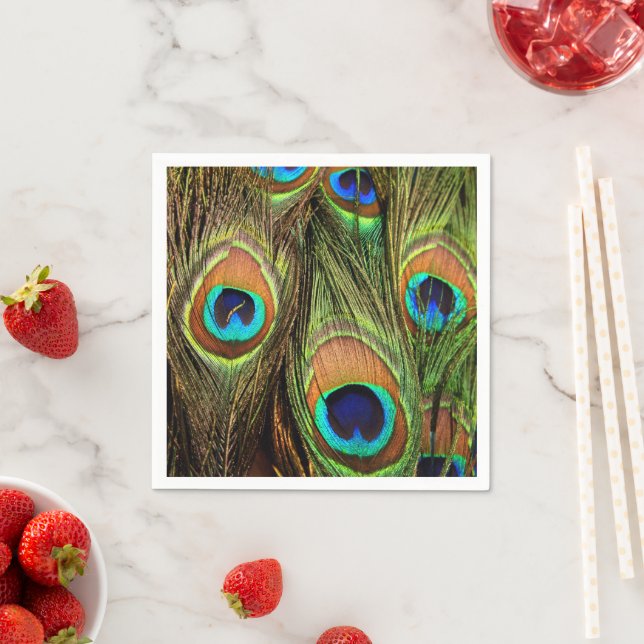 Peacock Feathers Standardpapier Napkins Serviette (Beispiel)