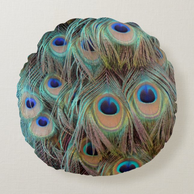 Peacock Feathers Throw Kissen (Vorderseite)