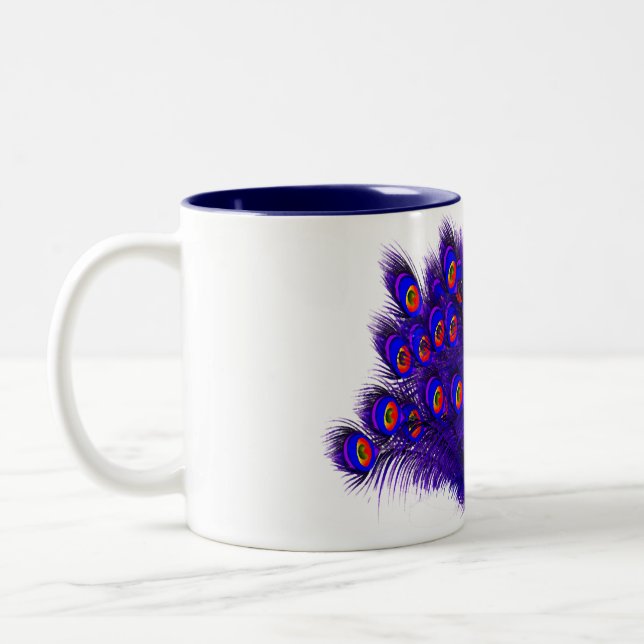 Peacock Feathers Zweifarbige Tasse (Links)