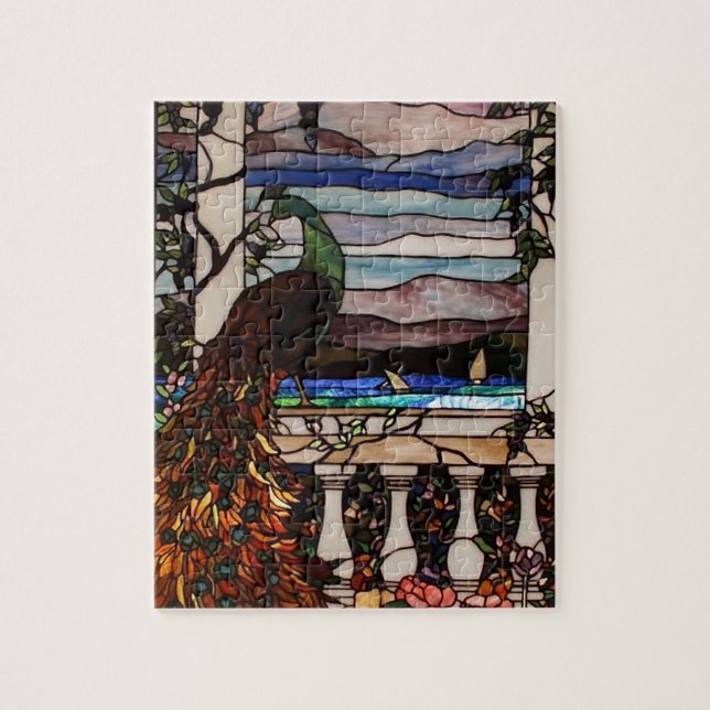 Peacock-festes Glaspuzzle Puzzle (Vertikal)