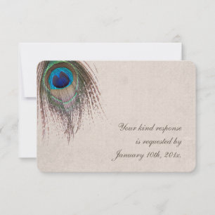 Peacock Fether Wedding RSVP