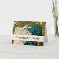 Peacock Fine Art Bird Nouveau