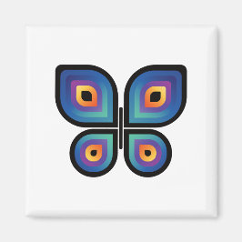 Peacock Flame Butterfly Magnet