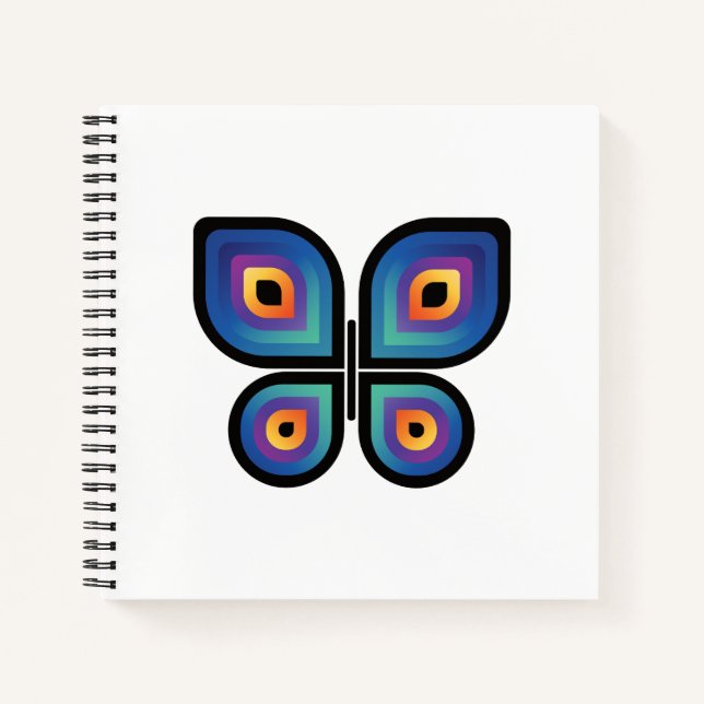 Peacock Flame Butterfly Notizbuch (Vorderseite)