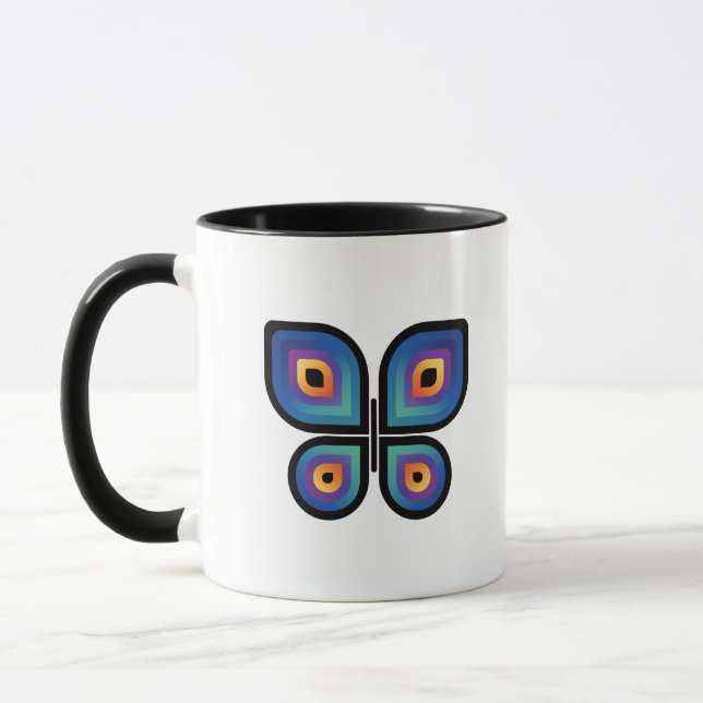Peacock Flame Butterfly Tasse (Links)