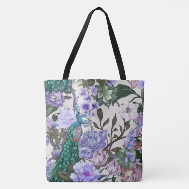 Peacock Floral Beauty Fashion Tasche (Vorderseite)