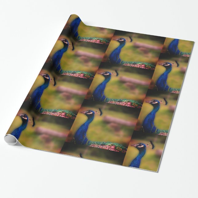 Peacock Foto Matte Wrapping Paper Geschenkpapier (Ungerollt)
