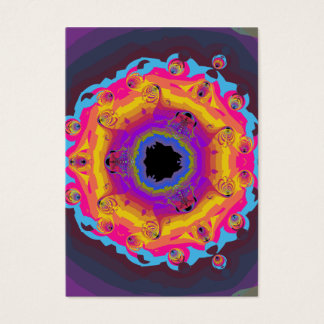 Peacock Fraktal Mandala Gelb Rosa Lila