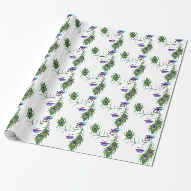 Peacock Geschenkpapier (Ungerollt)