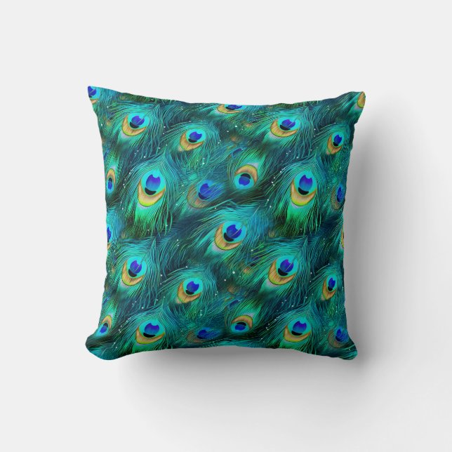Peacock Glory Kissen (Vorderseite)