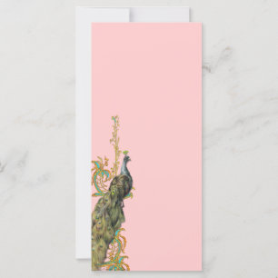 Peacock Gold Filigree Rack Card Lesezeichen laden