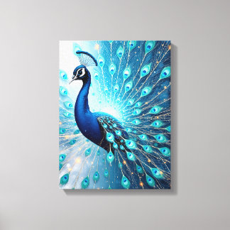 Peacock Harmonics – Premium Wrapped Canvas Leinwanddruck