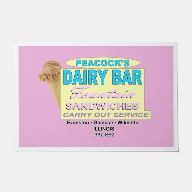 Peacock Ice Cream Company of Illinois Fußmatte (Vorderseite)