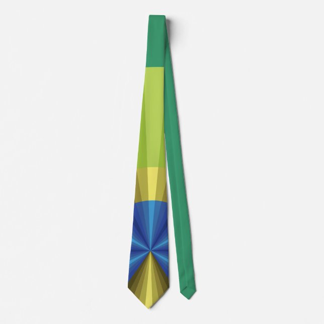 Peacock Illusion Men's Neck Tie Krawatte (Vorderseite)