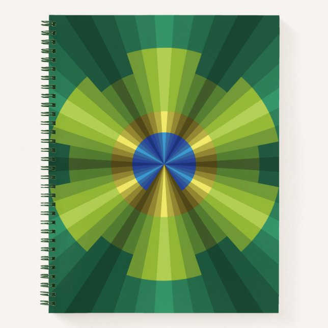 Peacock Illusion SpiralNotebook Notizbuch (Vorderseite)
