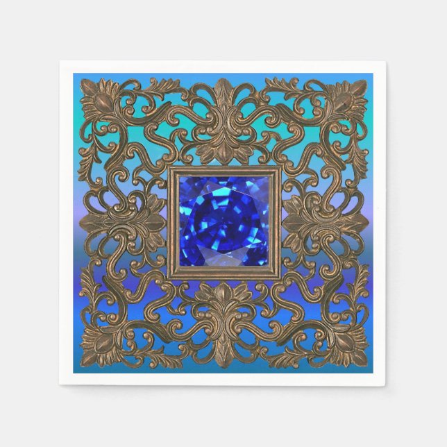 Peacock Jewel Serviette (Vorderseite)