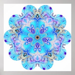 Peacock Kaleidoscope Blume Poster