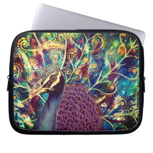 Peacock kaleidoscope farbenfroh boho künstlerisch laptopschutzhülle
