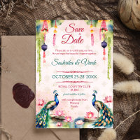 Peacock lotus Indische Hochzeit speichern das Datu