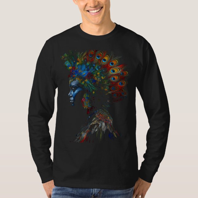 Peacock Lover Artwork Tiermotiv Pfau T-Shirt (Vorderseite)