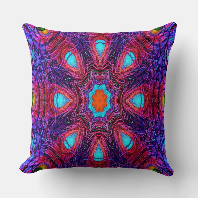 Peacock Mandala... Kissen (Vorderseite)