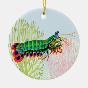 Peacock Mantis Shrimp Keramik Ornament