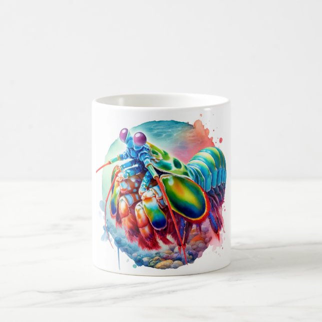 Peacock Mantis Shrimp REF253 - Watercolor Kaffeetasse (Mittel)