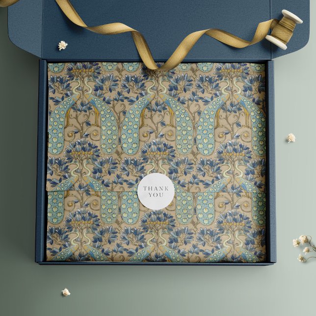 Peacock Motif von Eugène Samuel Grasset Seidenpapier (Von Creator hochgeladen)