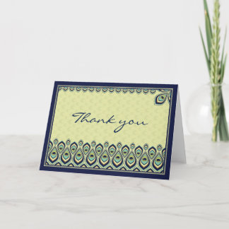 Peacock New Thank You card Dankeskarte