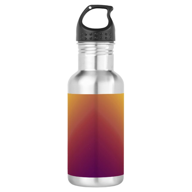 Peacock Ombre Orange Edelstahlflasche (Vorderseite)