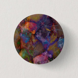 Peacock Ore Chalcopyrite Marble Button
