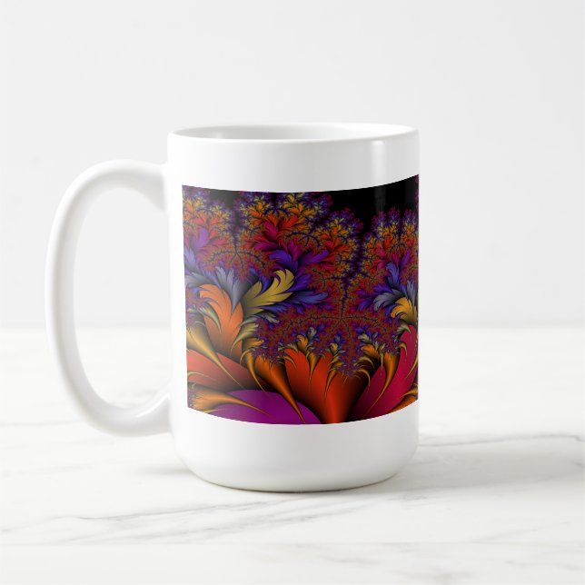 Peacock Ore Fraktal Cup Tasse (Links)