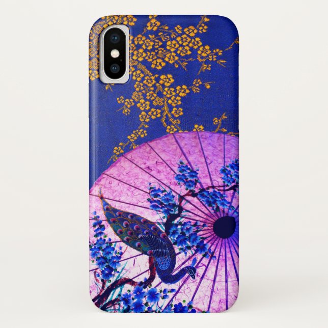 Peacock Orial parasol japanese Kirschblüte Case-Mate iPhone Hülle (Rückseite)