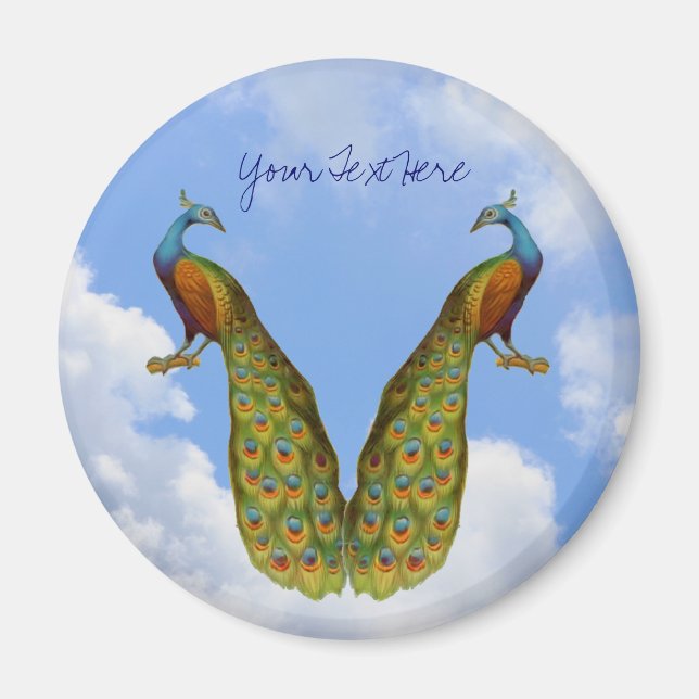 Peacock Pair Animal Magnet (Vorne)