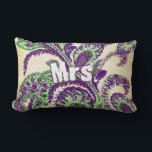 Peacock Paisley Lila und Green Choose Colors Lendenkissen<br><div class="desc">Lila und grüne Vintage Pfauen Paisley Wedding Vintag Paisley Rustic Luxe Wedding Collection</div>