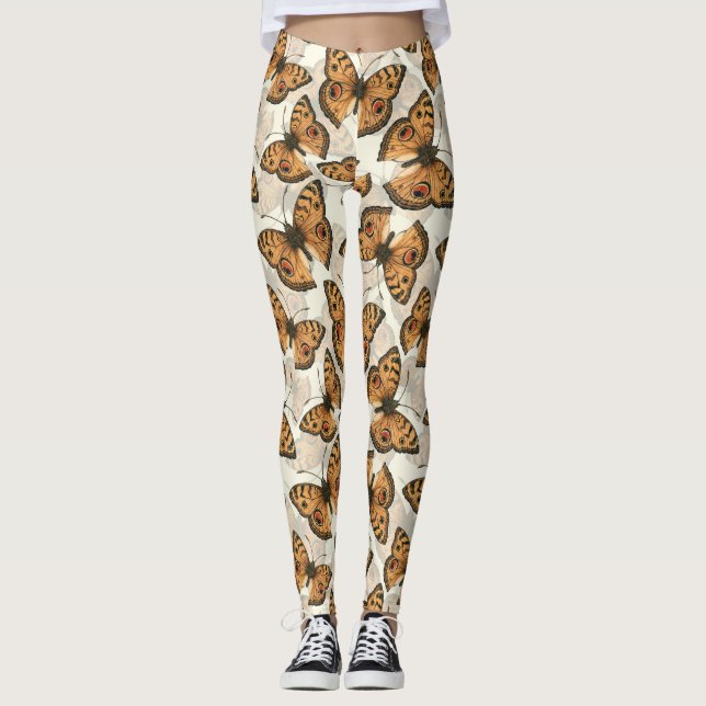 Peacock pansy-schmetterling-Muster Leggings (Vorderseite)