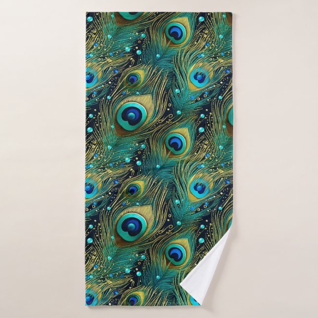 Peacock Passion Throw Kissen Badehandtuch (Badehandtuch)